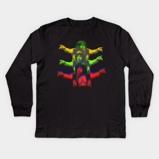 Green Yellow and Red Albano Kids Long Sleeve T-Shirt